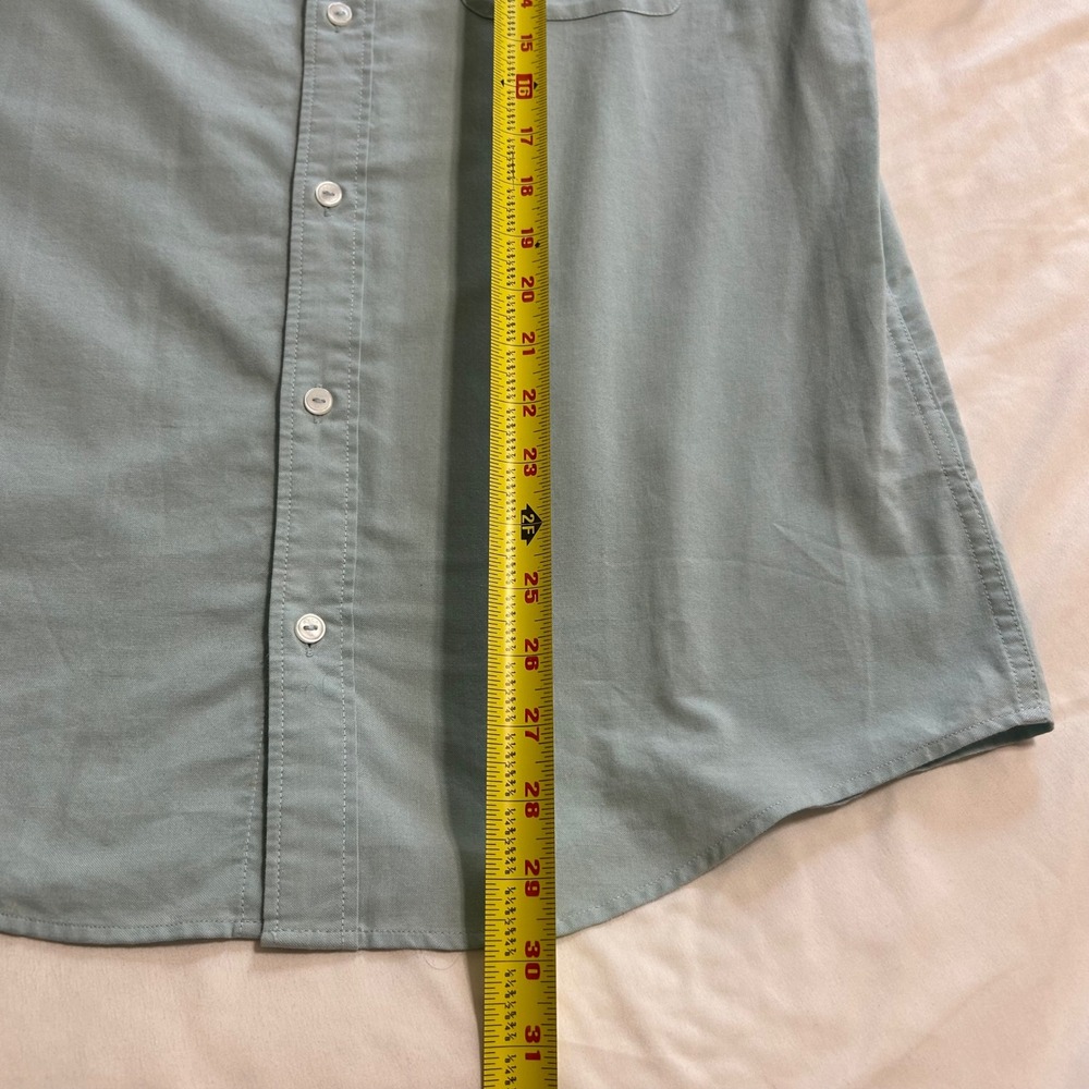RVCA Mens Slim Fit Short Sleeve Button Down Oxford Shirt Sage Green MK526TLP M - Picture 3 of 8